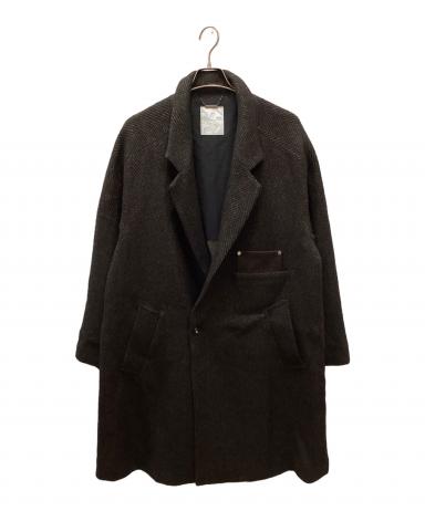 ANCELLM アンセルム DOUBLE-BREASTED COAT コート 中古・古着通販】ANCELLM (アンセルム) SEMI-DOUBLE CHESTER COAT