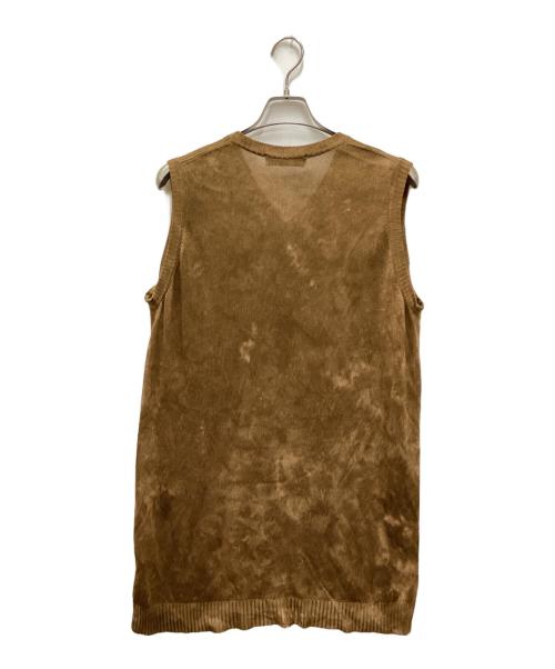 Y's for men（ワイズフォーメン）Y's for men (ワイズフォーメン) タイダイ加工ロングレーヨンベスト ブラウン サイズ:3の古着・服飾アイテム