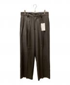 sssteinシュタイン）の古着「Extra Fine Wool Long Wide Trousers/エクストラファインウールロングワイドトラウザーズ」｜ブラウングレー