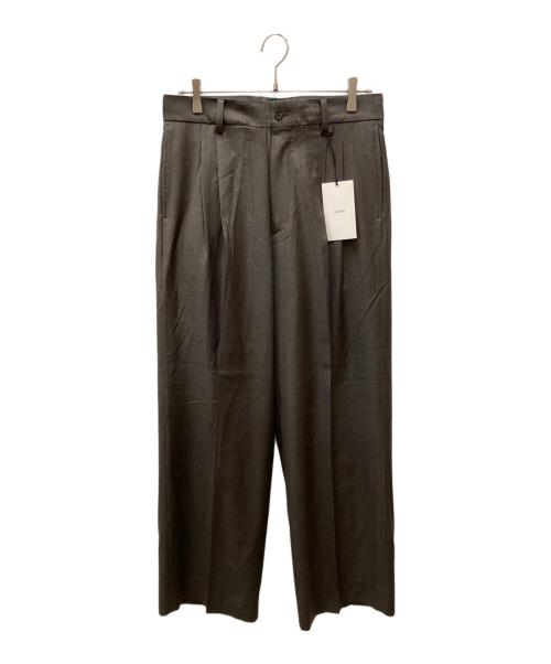 ssstein（シュタイン）ssstein (シュタイン) Extra Fine Wool Long Wide Trousers/エクストラファインウールロングワイドトラウザーズ ブラウングレー サイズ:M 未使用品の古着・服飾アイテム