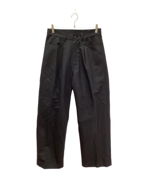 ssstein（シュタイン）ssstein (シュタイン) Double Weave Cotton One Tuck Wide Pants/ダブルウィーブコットンワンタックワイドパンツ ブラック サイズ:Mの古着・服飾アイテム