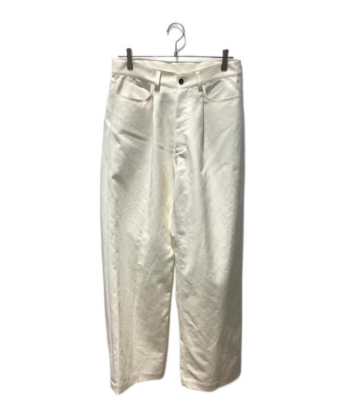 ssstein（シュタイン）ssstein (シュタイン) DOUBLE WEAVE COTTON ONE TUCK WIDE PANTS クリーム サイズ:Mの古着・服飾アイテム