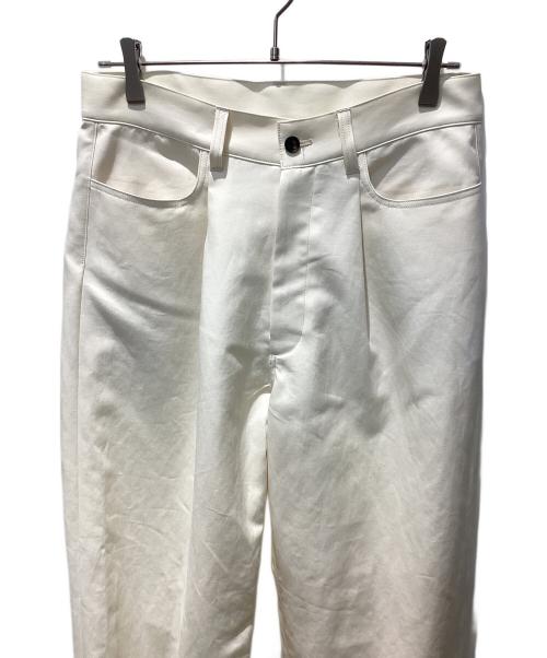 ssstein（シュタイン）ssstein (シュタイン) DOUBLE WEAVE COTTON ONE TUCK WIDE PANTS クリーム サイズ:Mの古着・服飾アイテム