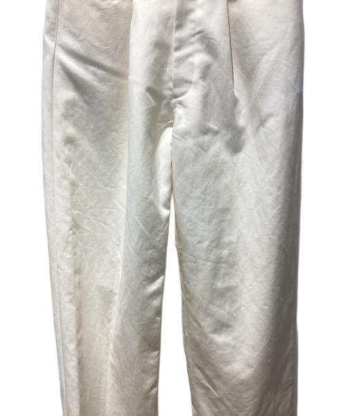 ssstein（シュタイン）ssstein (シュタイン) DOUBLE WEAVE COTTON ONE TUCK WIDE PANTS クリーム サイズ:Mの古着・服飾アイテム