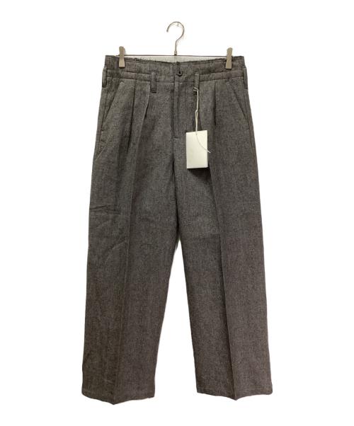 ANCELLM（アンセルム）ANCELLM (アンセルム) シュリンクウールワイドスラックス グレー サイズ:1 未使用品の古着・服飾アイテム
