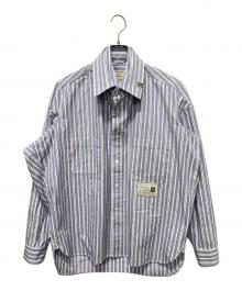 Maison MIHARA YASUHIRO（メゾン ミハラ ヤスヒロ）の古着「26SS FRONT LAYERED SHIRTS(フロントレイヤードシャツ)」｜ブルー