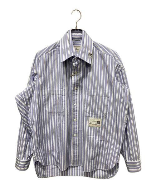 Maison MIHARA YASUHIRO（メゾン ミハラ ヤスヒロ）Maison MIHARA YASUHIRO (メゾン ミハラ ヤスヒロ) 26SS FRONT LAYERED SHIRTS(フロントレイヤードシャツ) ブルー サイズ:46の古着・服飾アイテム