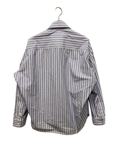 Maison MIHARA YASUHIRO（メゾン ミハラ ヤスヒロ）Maison MIHARA YASUHIRO (メゾン ミハラ ヤスヒロ) 26SS FRONT LAYERED SHIRTS(フロントレイヤードシャツ) ブルー サイズ:46の古着・服飾アイテム