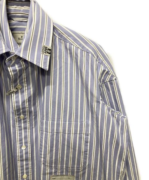 Maison MIHARA YASUHIRO（メゾン ミハラ ヤスヒロ）Maison MIHARA YASUHIRO (メゾン ミハラ ヤスヒロ) 26SS FRONT LAYERED SHIRTS(フロントレイヤードシャツ) ブルー サイズ:46の古着・服飾アイテム