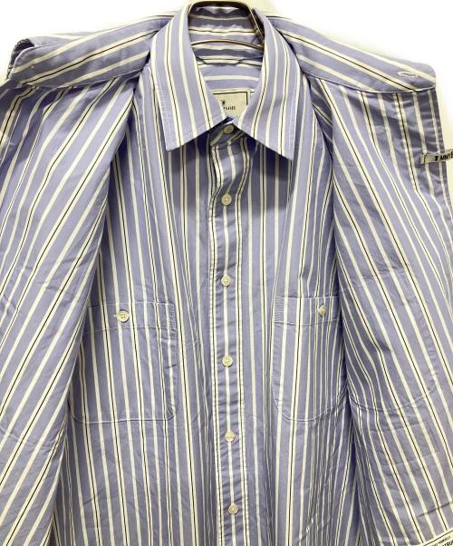 Maison MIHARA YASUHIRO（メゾン ミハラ ヤスヒロ）Maison MIHARA YASUHIRO (メゾン ミハラ ヤスヒロ) 26SS FRONT LAYERED SHIRTS(フロントレイヤードシャツ) ブルー サイズ:46の古着・服飾アイテム
