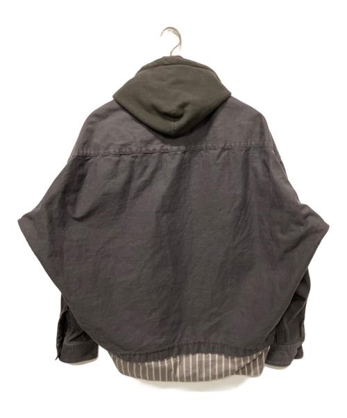 Maison MIHARA YASUHIRO（メゾン ミハラ ヤスヒロ）Maison MIHARA YASUHIRO (メゾン ミハラ ヤスヒロ) 26SS TRIPLE LAYERED L/S SHIRTS(トリプルレイヤードロングスリーブシャツ) ブラック サイズ:44の古着・服飾アイテム