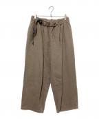 REVERBERATEリバーバレイト）の古着「BELTED TOUSERS TYPE 3」｜ブラウン