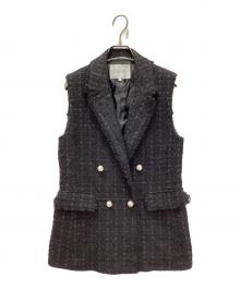 ARPEGE STORY（アルページュストーリー）の古着「ツイードテーラージレ」｜ブラック