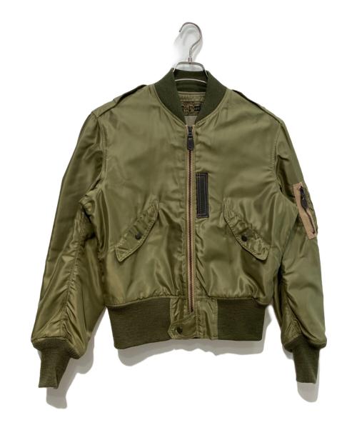THE REAL McCOY'S（ザ・リアルマッコイズ）THE REAL McCOY'S (ザ・リアルマッコイズ) L-2 フライトジャケット カーキ サイズ:38の古着・服飾アイテム