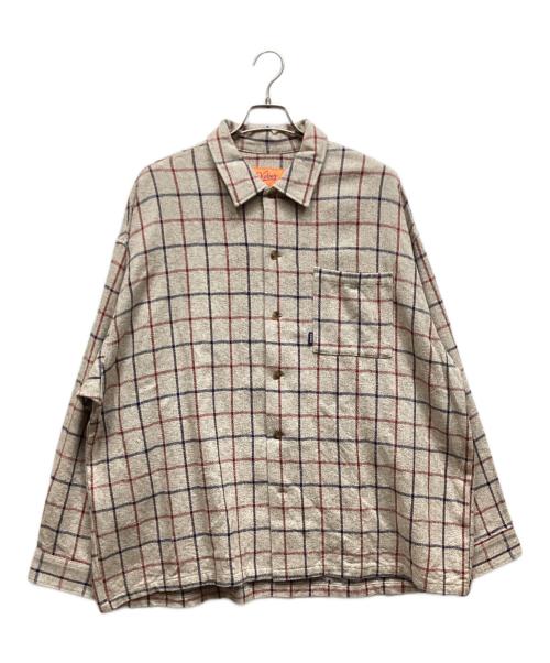 KEBOZ（ケボズ）KEBOZ (ケボズ) チェックシャツ ベージュ サイズ:XLの古着・服飾アイテム