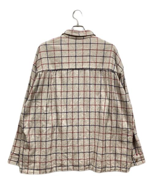KEBOZ（ケボズ）KEBOZ (ケボズ) チェックシャツ ベージュ サイズ:XLの古着・服飾アイテム