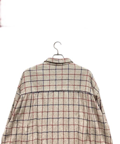 KEBOZ（ケボズ）KEBOZ (ケボズ) チェックシャツ ベージュ サイズ:XLの古着・服飾アイテム