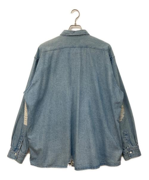 SSZ（エスエスズィー）SSZ (エスエスズィー) BEAMS (ビームス) 裏USED DENIM SHIRTS インディゴ サイズ:Sの古着・服飾アイテム