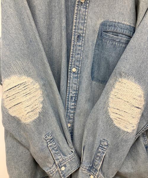SSZ（エスエスズィー）SSZ (エスエスズィー) BEAMS (ビームス) 裏USED DENIM SHIRTS インディゴ サイズ:Sの古着・服飾アイテム