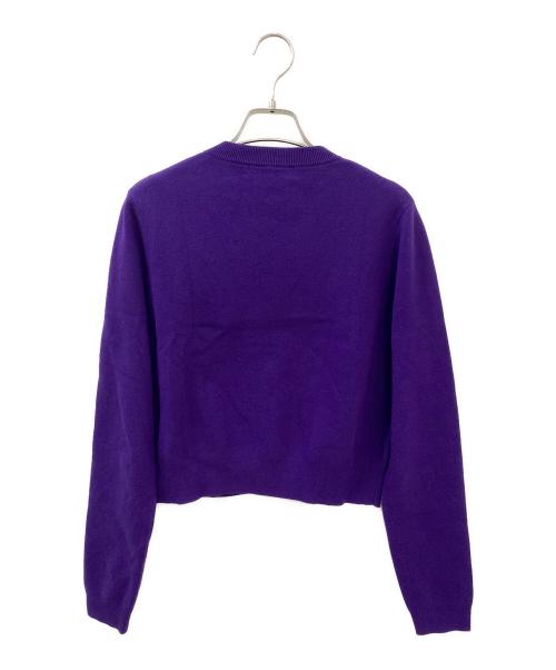 CABAN（キャバン）CABAN (キャバン) コットンカシミヤ クルーネックカーディガン パープル サイズ:XSの古着・服飾アイテム