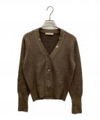 BACCAバッカ）の古着「ラメウール ベーシックカーディガン」｜ブラウン