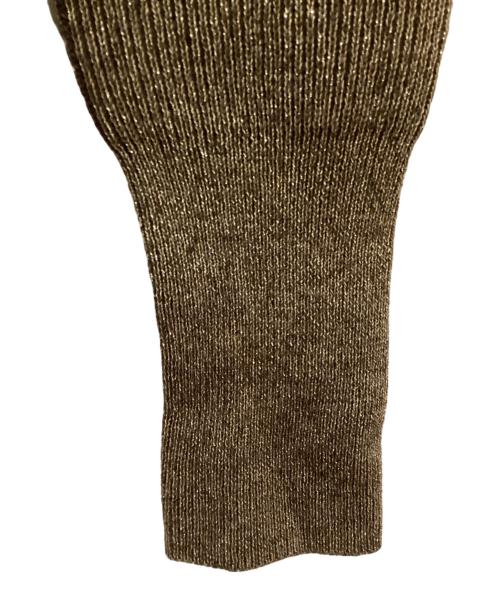 BACCA（バッカ）BACCA (バッカ) ラメウール ベーシックカーディガン ブラウン サイズ:Sの古着・服飾アイテム