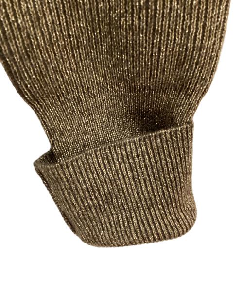 BACCA（バッカ）BACCA (バッカ) ラメウール ベーシックカーディガン ブラウン サイズ:Sの古着・服飾アイテム