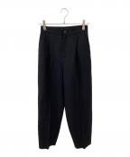 CABANキャバン）の古着「ウールモヘヤポプリン コクーンパンツ」｜ブラック