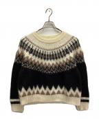 BATONERバトナ―）の古着「モヘアウールアルパカノルディック柄セーター」｜アイボリー