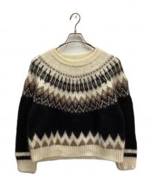 BATONER（バトナ―）の古着「モヘアウールアルパカノルディック柄セーター」｜アイボリー