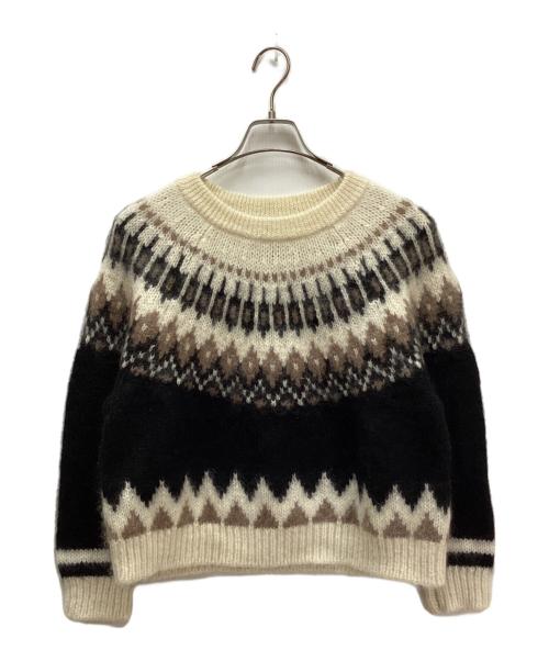 BATONER（バトナ―）BATONER (バトナ―) モヘアウールアルパカノルディック柄セーター アイボリー サイズ:1の古着・服飾アイテム