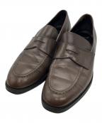 luca grossiルカグロッシ）の古着「ロングノーズコインローファー」｜ブラウン