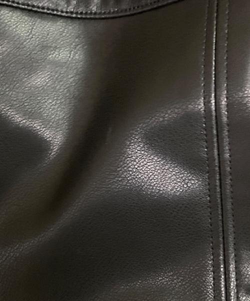 MICA&DEAL（マイカアンドディール）MICA&DEAL (マイカアンドディール) フェイクレザーフレアスカート ブラック サイズ:36の古着・服飾アイテム