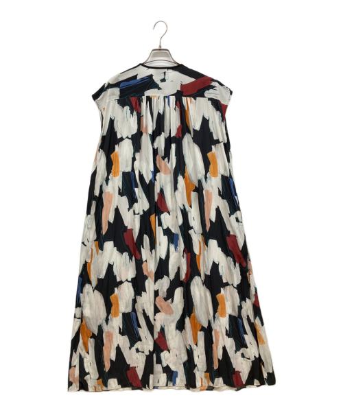 UNITED ARROWS（ユナイテッドアローズ）UNITED ARROWS (ユナイテッドアローズ) ギャザーフレンチスリーブワンピース　ノースリーブワンピース ブラック サイズ:FREEの古着・服飾アイテム