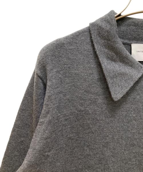 UNITED ARROWS（ユナイテッドアローズ）UNITED ARROWS (ユナイテッドアローズ) ニットペプラムロングワンピース グレー サイズ:38の古着・服飾アイテム