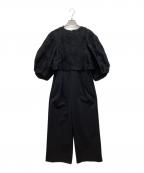 martiniqueマルティニーク）の古着「ジャガードコンビオールインワン」｜ブラック