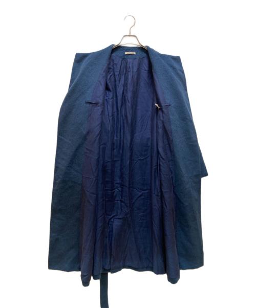 AURALEE（オーラリー）AURALEE (オーラリー) ベビーアルパカノーカラーコート ネイビーの古着・服飾アイテム