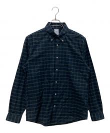 BROOKS BROTHERS（ブルックスブラザーズ）の古着「ストレッチオックスフォード GFロゴ タータンチェック スポーツシャツ」｜ネイビー