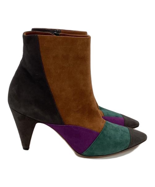 PELLICO（ペリーコ）PELLICO　 (ペリーコ) スエードショートブーツ / クレイジーパターン / マルチカラー マルチカラー サイズ:38の古着・服飾アイテム