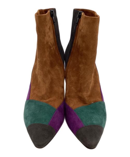 PELLICO（ペリーコ）PELLICO　 (ペリーコ) スエードショートブーツ / クレイジーパターン / マルチカラー マルチカラー サイズ:38の古着・服飾アイテム