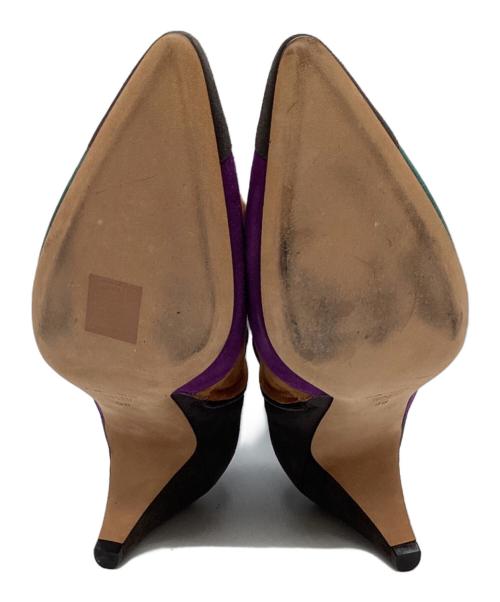 PELLICO（ペリーコ）PELLICO　 (ペリーコ) スエードショートブーツ / クレイジーパターン / マルチカラー マルチカラー サイズ:38の古着・服飾アイテム