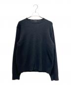 COMOLIコモリ）の古着「Lambswool Crew Neck Knit ラムズウール クルーネックニット/A03-06016」｜ブラック