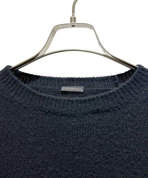 COMOLI（コモリ）COMOLI (コモリ) Lambswool Crew Neck Knit ラムズウール クルーネックニット/A03-06016 ブラック サイズ:3の古着・服飾アイテム