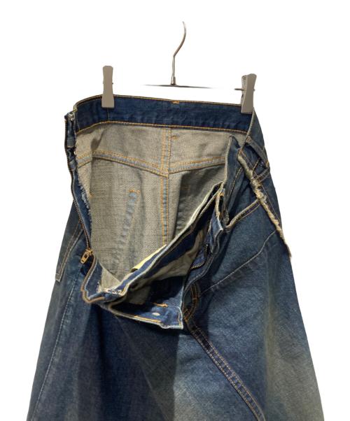 JUNYA WATANABE COMME des GARCONS（(ジュンヤワタナベ コムデギャルソン）JUNYA WATANABE COMME des GARCONS ((ジュンヤワタナベ コムデギャルソン) 再構築デニムスカート インディゴ サイズ:Sの古着・服飾アイテム
