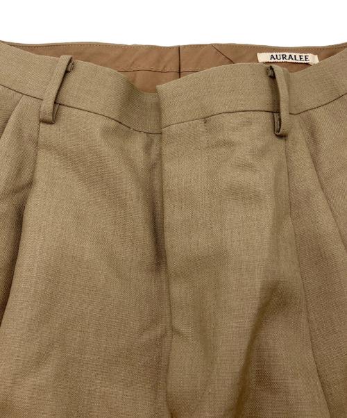 AURALEE（オーラリー）AURALEE (オーラリー) BLUEFACED WOOL WIDE SLACKS カーキ サイズ:3の古着・服飾アイテム