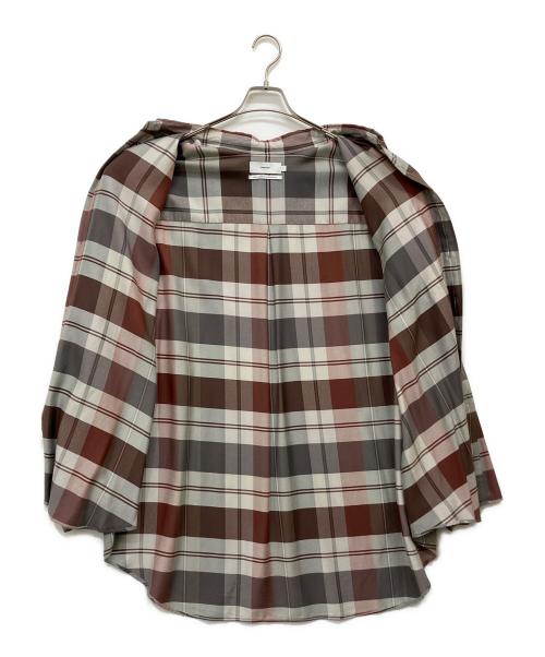 Graphpaper（グラフペーパー）Graphpaper (グラフペーパー) Viscose check oversized b.d. shirt レッド サイズ:Fの古着・服飾アイテム