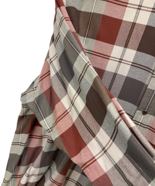 Graphpaper（グラフペーパー）Graphpaper (グラフペーパー) Viscose check oversized b.d. shirt レッド サイズ:Fの古着・服飾アイテム