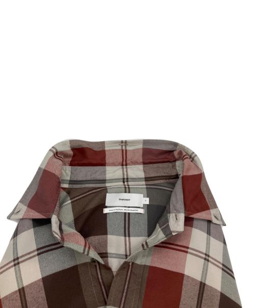 Graphpaper（グラフペーパー）Graphpaper (グラフペーパー) Viscose check oversized b.d. shirt レッド サイズ:Fの古着・服飾アイテム