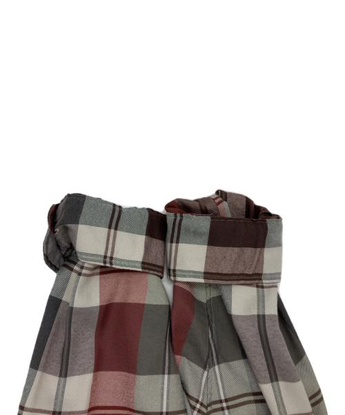 Graphpaper（グラフペーパー）Graphpaper (グラフペーパー) Viscose check oversized b.d. shirt レッド サイズ:Fの古着・服飾アイテム
