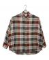 Graphpaper（グラフペーパー）の古着「Viscose check oversized b.d. shirt」｜レッド